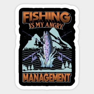 Fishing is my angry Management Sticker